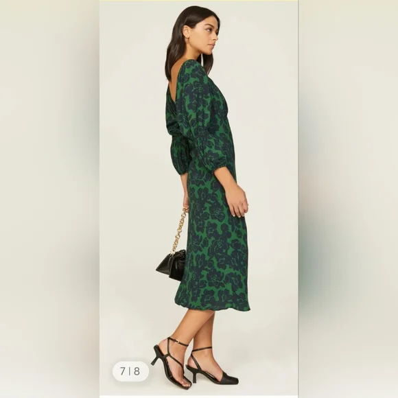 Peter Som Green Puff Sleeve Sundress.   Size 4 - Picture 7 of 8